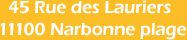 45 rue des Lauriers 11100 Narbonne Plage